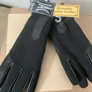 Black Leather Gloves Thinsulate Insulation-M
